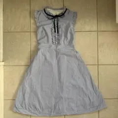 tocco closet ストライプ フリル袖 ノースリーブワンピース