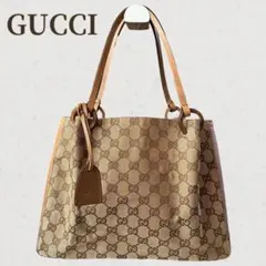 美品✨ GUCCI グッチ GGキャンバス ショルダー トートバッグ ポーチ付