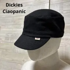 Dickies Ciaopanicコラボ ワークキャップ　黒　革調整ベルトあり