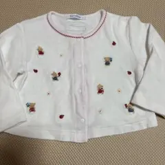 familiar 刺繍入りカーディガン 80