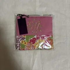 アフタヌーンティー　リバティー　花柄　ポーチ／ミラーセット　刺繍Mのサムネイル