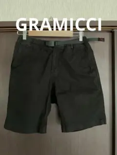 黒 ショートパンツ ゴムベルト付き　GRAMICCI