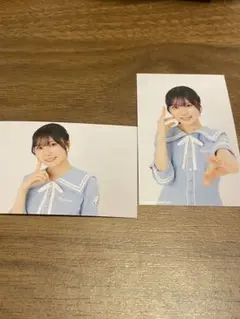 日向坂46 鶴崎仁香　14th制服　ミニ生写真　２種コンプ