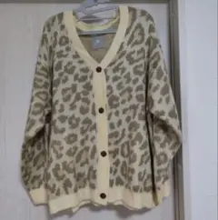 ROSEBUD ヒョウ柄ニットカーディガン