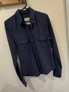 Abercrombie & Fitch 長袖シャツ ネイビーのサムネイル
