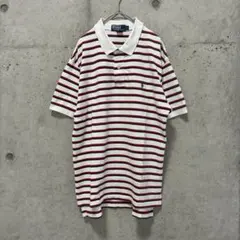 POLO ポロラルフローレン ポロシャツ 白 ボーダー カラーポニー