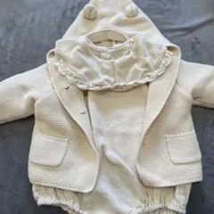 baby ロンパース 6-12ヶ月 アイボリー