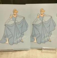 【シンデレラ】ミニクリアファイル 2枚セット(ディズニープリンセス)