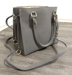 OZOC オゾック ショルダーバッグ 2way グレー　グレージュ