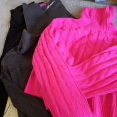 ニット　レギンス　防寒着　あったかセット