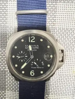 MARINA MILITARE 自動巻き時計 ブラック　稼働品 Yahoo!オークション -「マリーナ ミリターレ」(メンズ腕時計) の