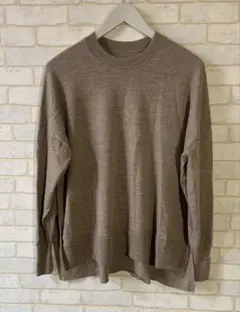 【relume】 BiellaYarnクルーネック ニット 薄手 ウール100%