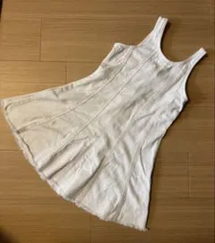 ZARA ホワイトデニム ジャンバースカート