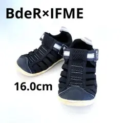 【BdeR×IFME】両ベルトウォーターシューズ　キッズ　16cm メッシュ