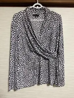 DKNY レオパードプリント M 薄手長袖シャツ