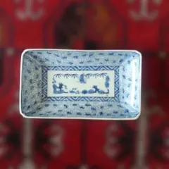 古伊万里 染付 長角皿 風景文様 明治、大正　レトロ 古伊万里 染付 長角皿 風景文様 明治、大正 レトロ | Mercari