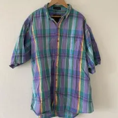 Eddie Bauer 半袖シャツ マドラスチェック XLのサムネイル