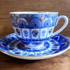 インペリアルポーセリン ロモノーソフ つる花 金彩 アラベスク カップ 
