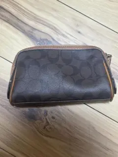 COACH コーチ シグネチャー ポーチ ブラウン