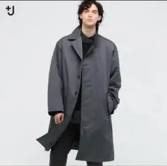 UNIQLO +j パデッドオーバーサイズステンカラーコートダークグレー