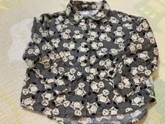 クマ柄 100cm 長袖シャツ