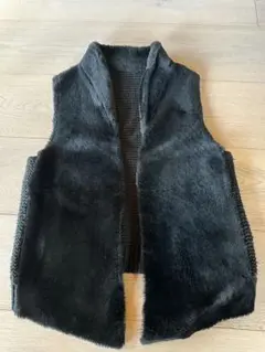 Sov. ブラックノーカラーベスト 36 使用感あり