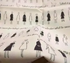 100ネエサン 生地　綿麻キャンバス ホワイト　100体　55×50　猫