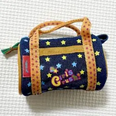 【未使用】 平成レトロ★当時物　サンエックス　ミニボストン型ポーチ　デニムポーチ