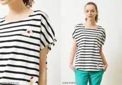 【graniph】 目玉のオヤジ ゲゲゲの鬼太郎 Tシャツ 白黒ボーダー