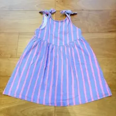 ZARA キッズ ストライプ ノースリーブ ワンピース 110cmのサムネイル