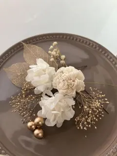 髪飾り　ドライフラワー　成人式