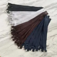 【リング引手ファスナー】24個セット リング引手 20cmビスロンファスナー