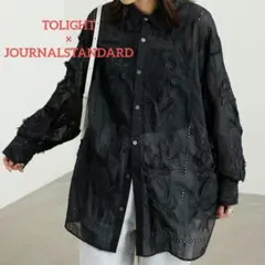 美品】ティッカ 24年モデル フラワーエンブロイダリーシャツ