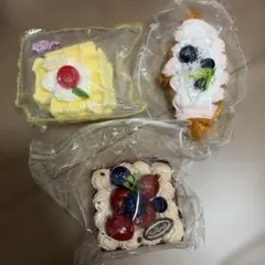 kikisquishy ワッフル クロワッサン ケーキ スクイーズ 3点セット