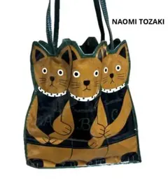 【NAOMI TOZAKI】猫 トートバッグ サブバッグ ねこ柄 ハンドバッグ