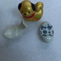 犬・魚・花柄の箸置きセット