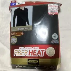 あったか新品CLOSSHI FIBER HEAT 長袖V首 3L ブラック⑧