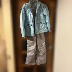 子供用スキーウェア 水色 グレー　130