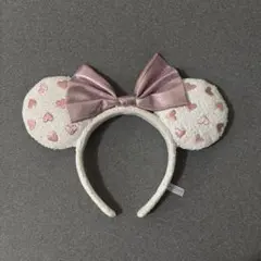 ミニーマウス耳カチューシャ（ハート模様）