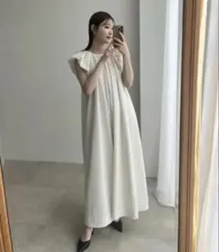 Acka. long drape one-piece ベージュ - メルカリ