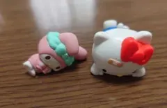 ハローキティ・マイメロディ 寝そべりフィギュアセット