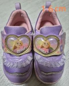 ラプンツェル 光るスニーカー キッズサイズ 16cm