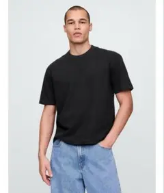 GAP ギャップ ヘビーウェイト クロップドTシャツ 半袖 （ユニセックス） S
