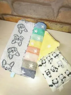 専用。⑫❤６重ガーゼの*素材様々❤ハンカチ＆ハンドタオル⭐２枚セット⭐