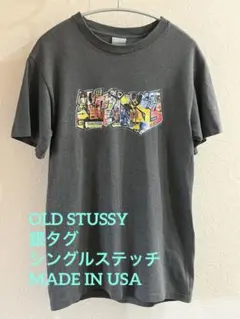 old stussy オールドステューシー×クリーピーマガジン Tシャツ L 