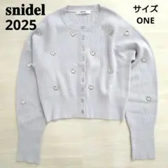 【極美品】スナイデル ハートニットカーディガン 2025SS シルク混 金具