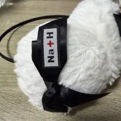ホワイトファーリボン付き耳あて Na+H ロリィタ ノベルティ 非売品 レア
