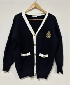 【美品】FENNEL ネイビー ボタン付きカーディガン