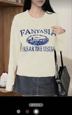 SHEIN ニットロゴセーター