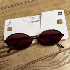 GU UVカットオーバルサングラス レッドのサムネイル